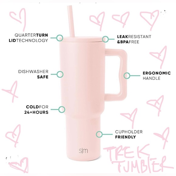Simple Modern Trek 40oz Tumbler in Twirled In Tulle 😍 New 🆕 & Never Used😘 - Picture 17 of 17
